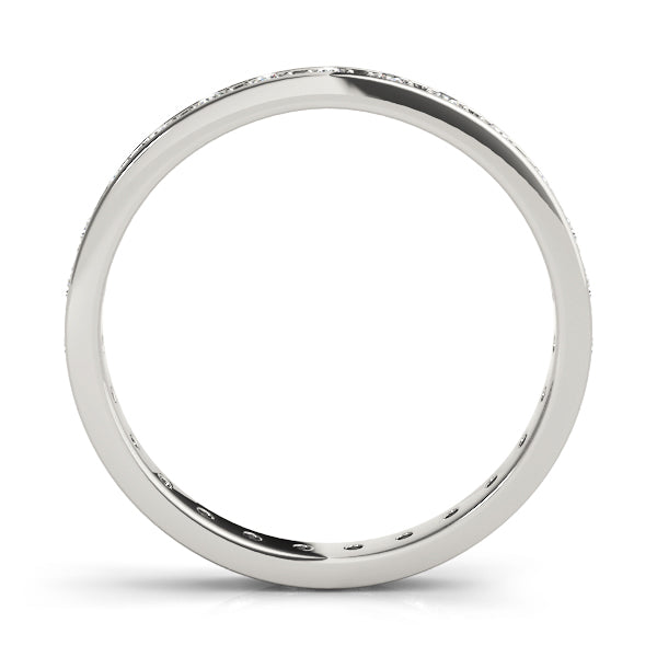 0.27 Ct Channel Set Lab Grown Diamond Wedding Band in 14K Rose, White & Yellow Gold