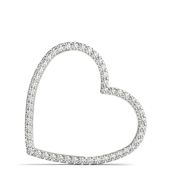 1/2 Ct Diamond Heart Pendant Necklace In 10K Solid Gold