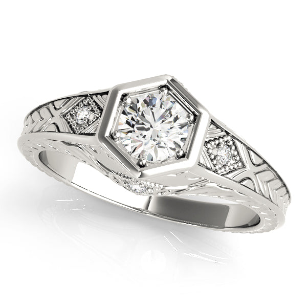 0.50 Ct Diamond Bridal Set Engagement Wedding Band In 14K Gold