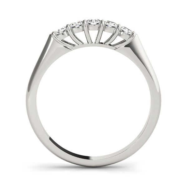 0.30Ct Brilliant Diamond Wedding Band 14K Solid Gold