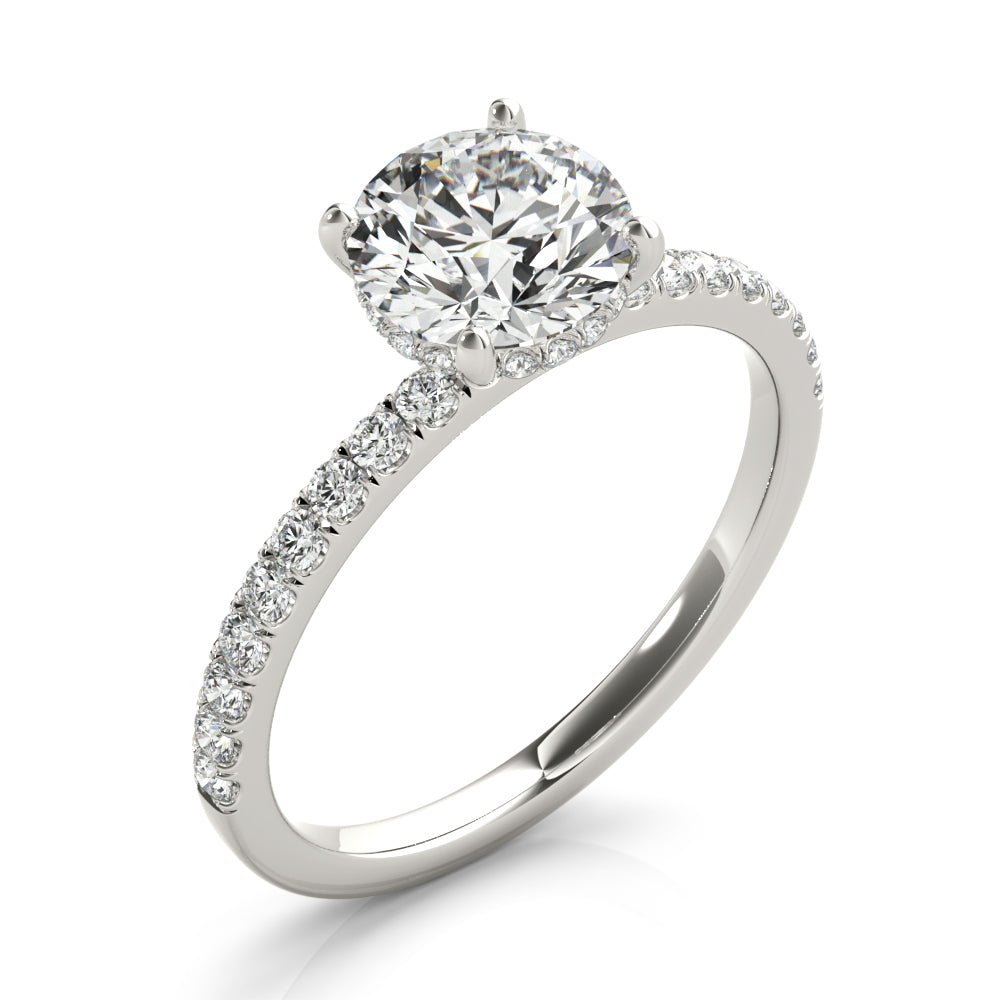 Engagement Solitaire Ring 0.75 Ct Diamond Wedding Ring In 14K Rose White & Yellow Gold