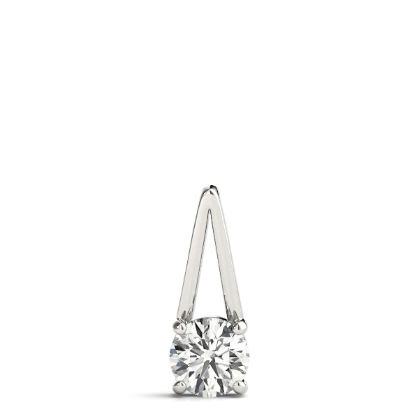 0.65CT FG/VVS1 Lab Grown Diamond 14K Gold Pendant Necklace With 18" Gold Plated 925 Sterling Silver Chain