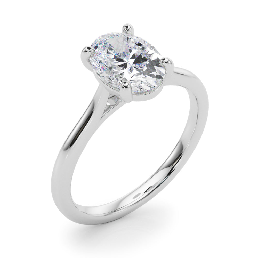 KohinoorGems 2.00Ct Oval Solitaire Engagement Rings In 14K Solid Gold Women Jewelry