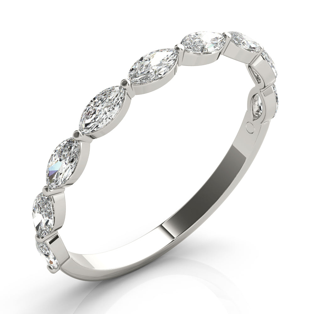 5/8 Ct Brilliant Cut Marquise FG/VVS1 Diamond Wedding Band In 14K Gold