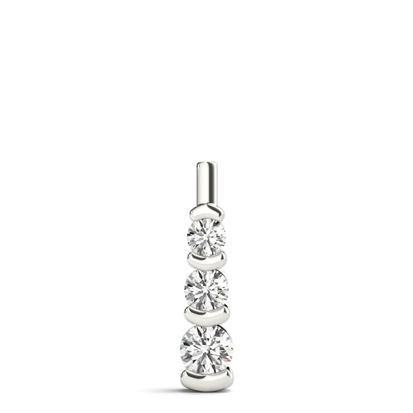 0.50 Ct Diamond Pendant In 14K Gold With Chain