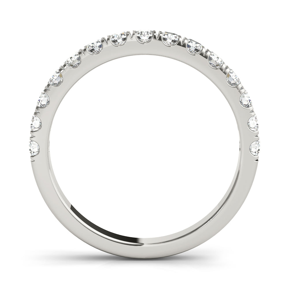 0.25 Ct Diamond Split Prong Wedding Band In 14K Gold Women Jewelry