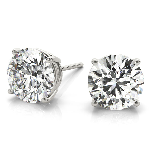 0.40CT Lab Grown Diamond Stud Earrings 14K Gold Screw Back Jewelry