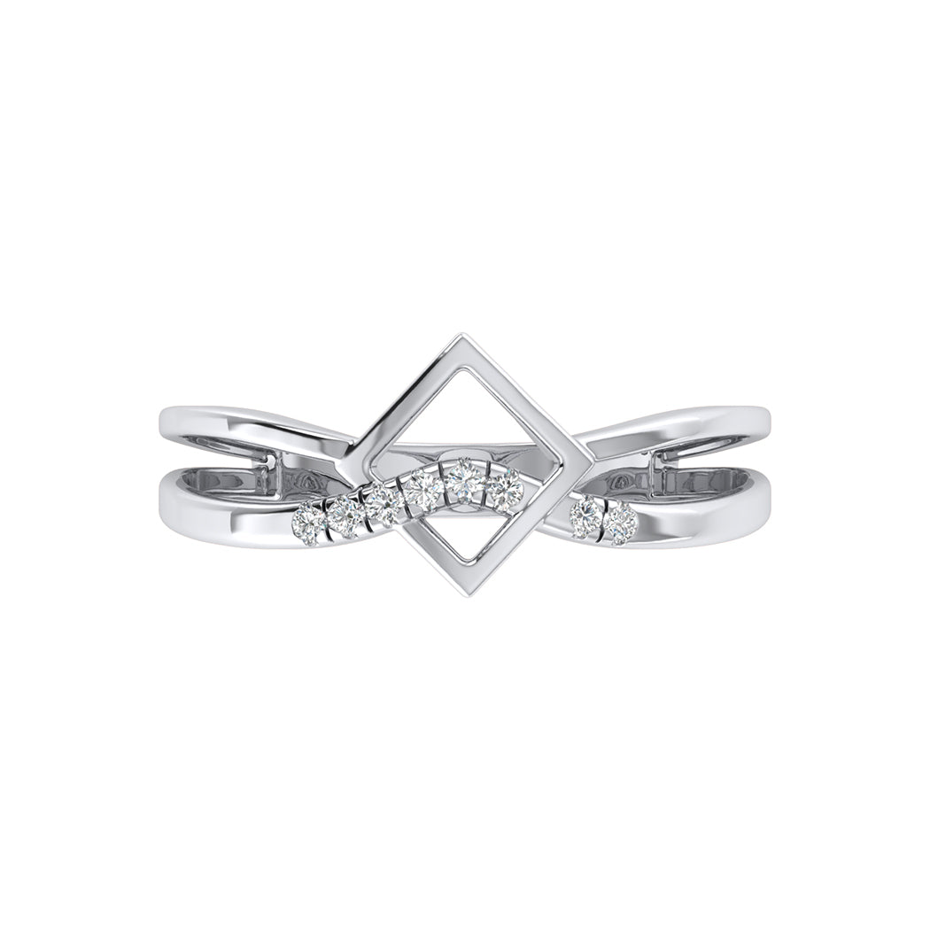 0.07Ct Diamond 14K Gold Wedding Engagement Band Women Jewelry
