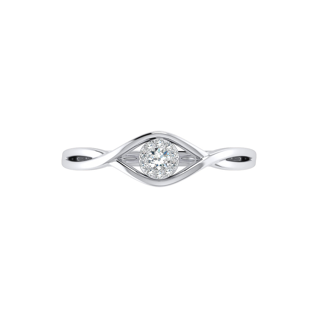 KohinoorGems 0.07Ct Halo Diamond Wedding Band In 14K Solid Gold Women Jewelry