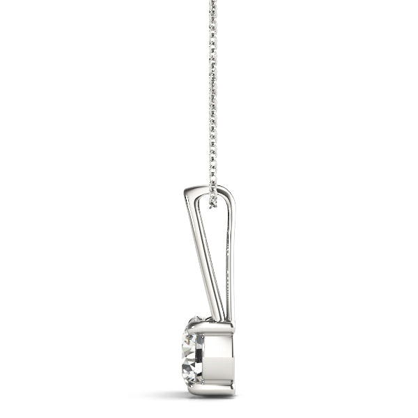 0.65CT FG/VVS1 Lab Grown Diamond 14K Gold Pendant Necklace With 18" Gold Plated 925 Sterling Silver Chain