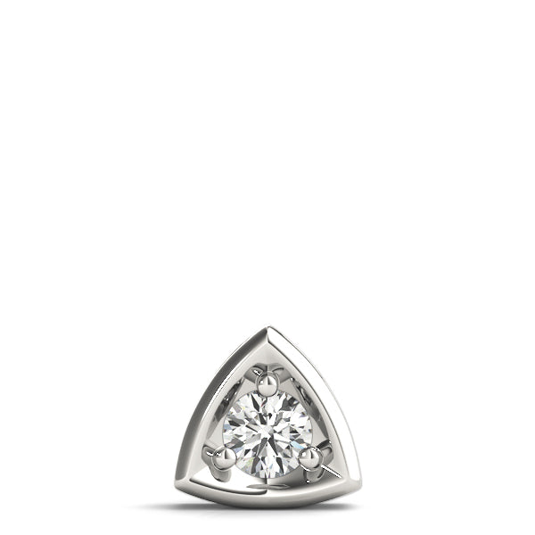 0.50CT Diamond 10K Solid Gold Necklace Pendant With Sterling Silver Chain