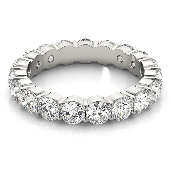 5.00 Ct FG/VVS1 Round Diamond Eternity Wedding Band In 14K White Gold