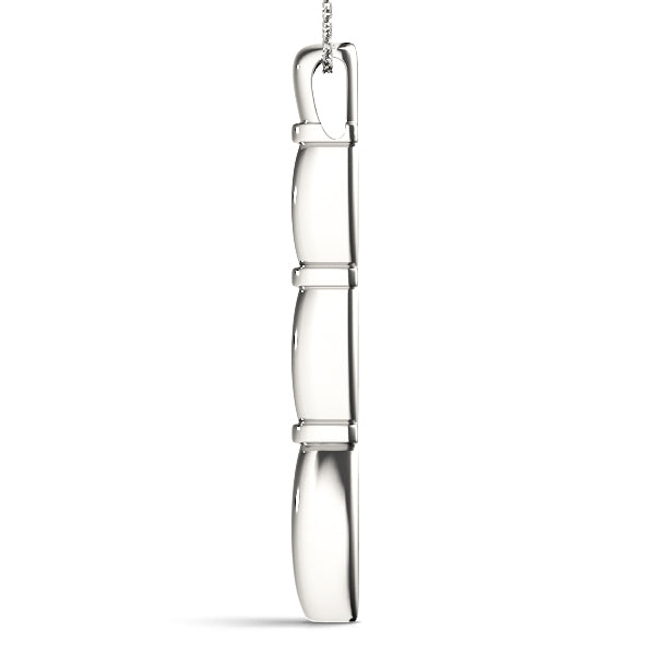 1/4 Ct Diamond 3 Stone Pendant Chain Necklace In 14K Gold