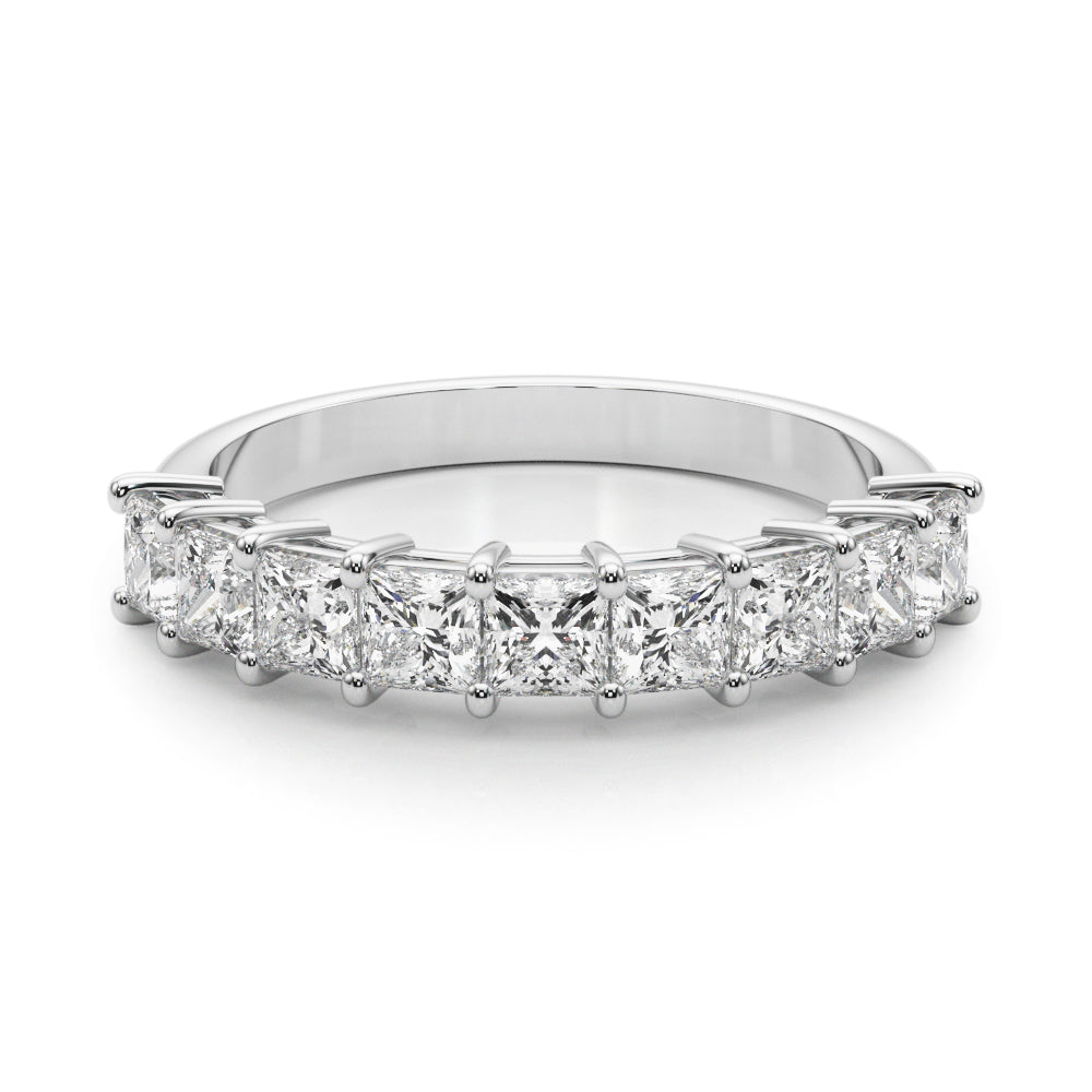 1.00 Ct Princess Diamond Wedding Band In 14K Gold