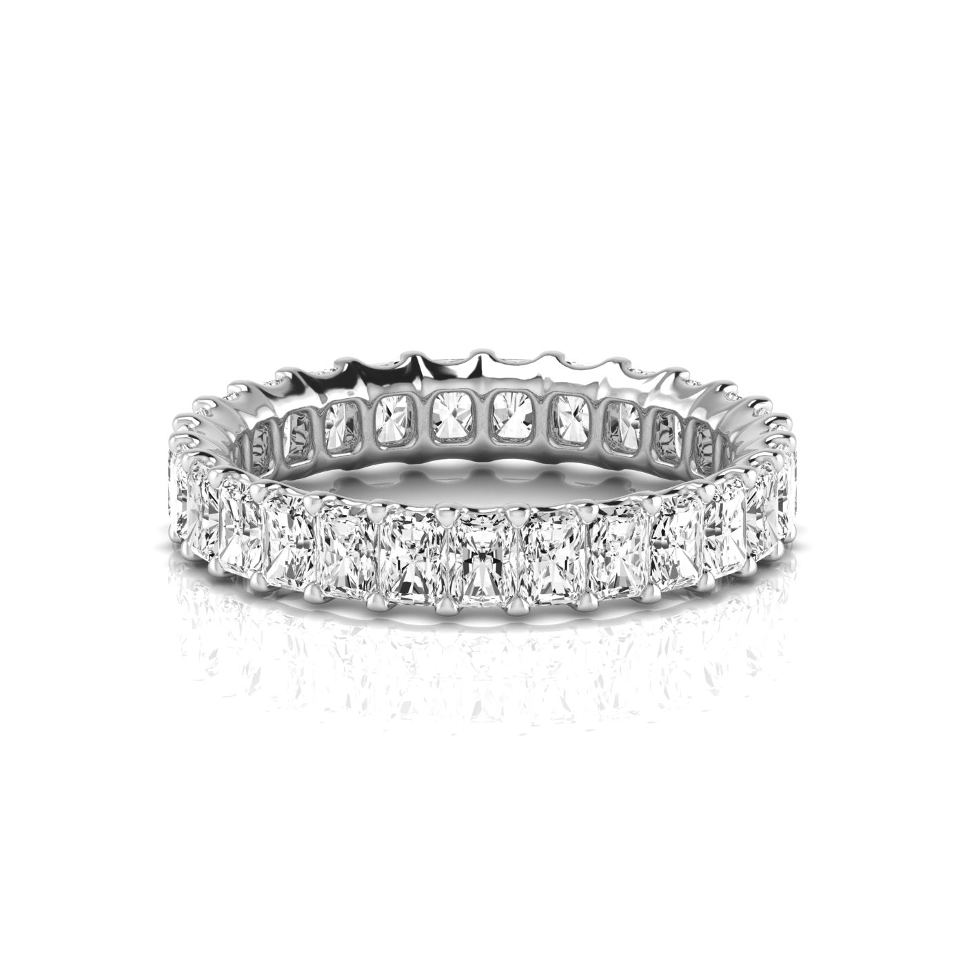 2.50 Ct Radiant Cut Lab Grown Diamond Eternity Band in 14K Gold – Full Eternity Design