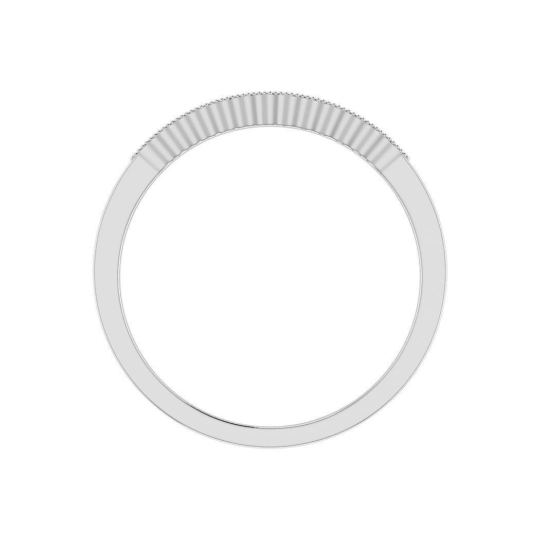 0.07 Ct Diamond 14K Gold Wedding Band Women Jewelry