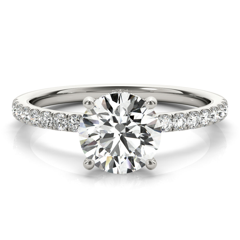 Engagement Solitaire Ring 0.75 Ct Diamond Wedding Ring In 14K Rose White & Yellow Gold