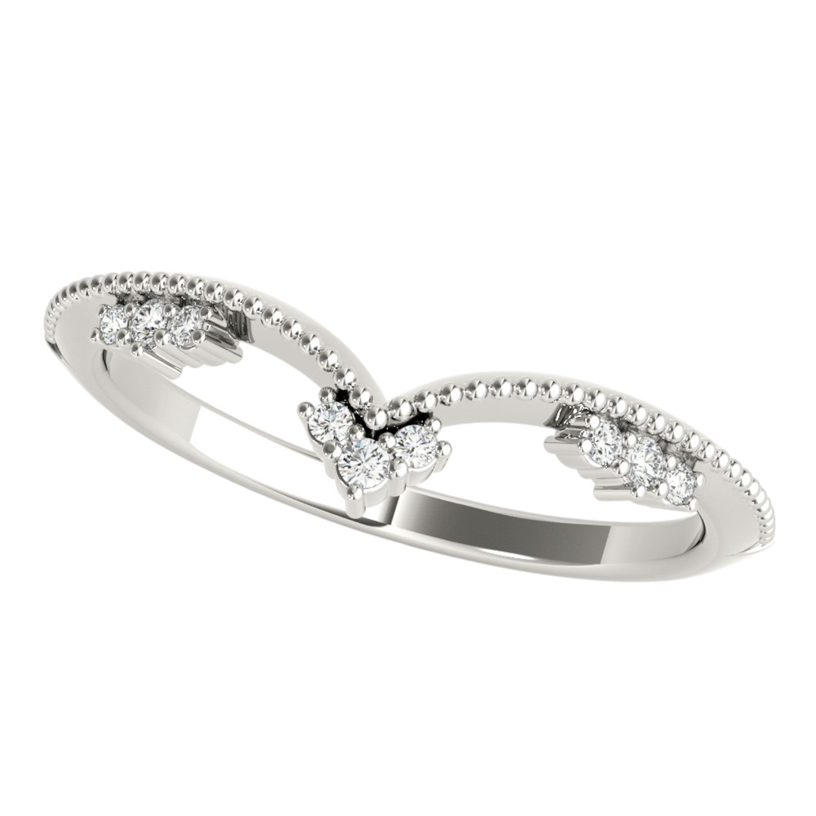 10K Gold 0.06 Ct Diamond Wedding Band