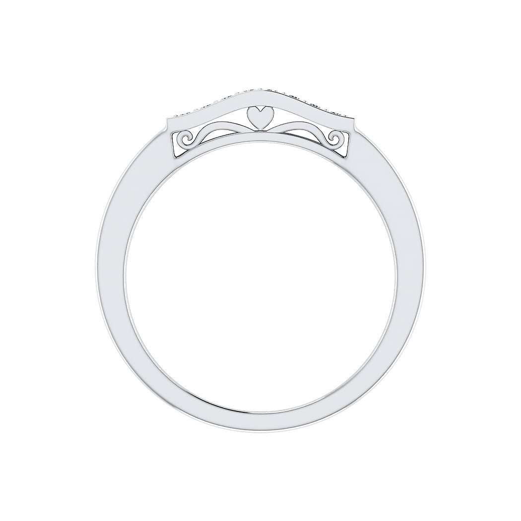 0.08 Ct Diamond 14K Gold Wedding Band Women Jewelry