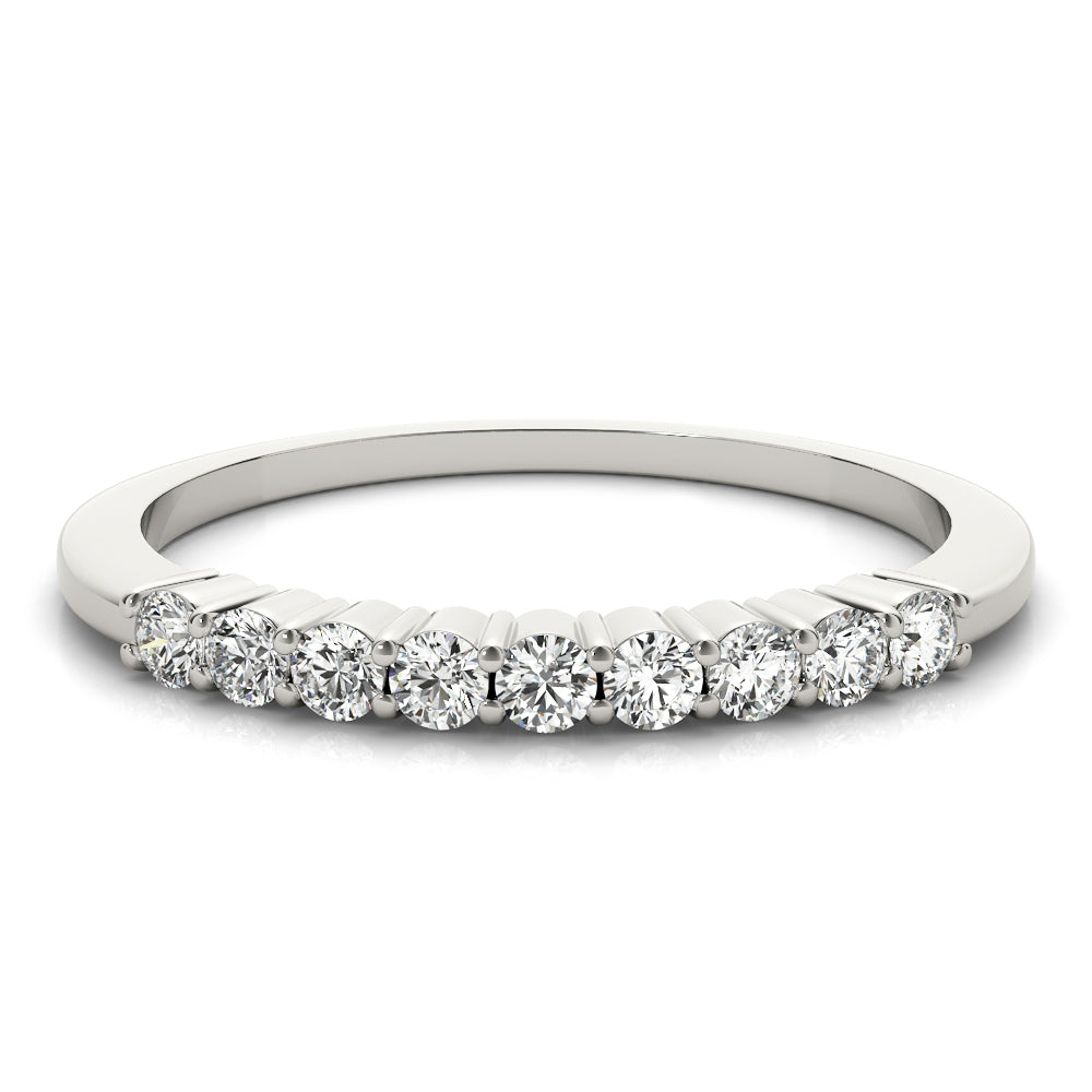 0.25 Ct  FG/VVS1 Round Diamond Wedding Band In 14K Gold
