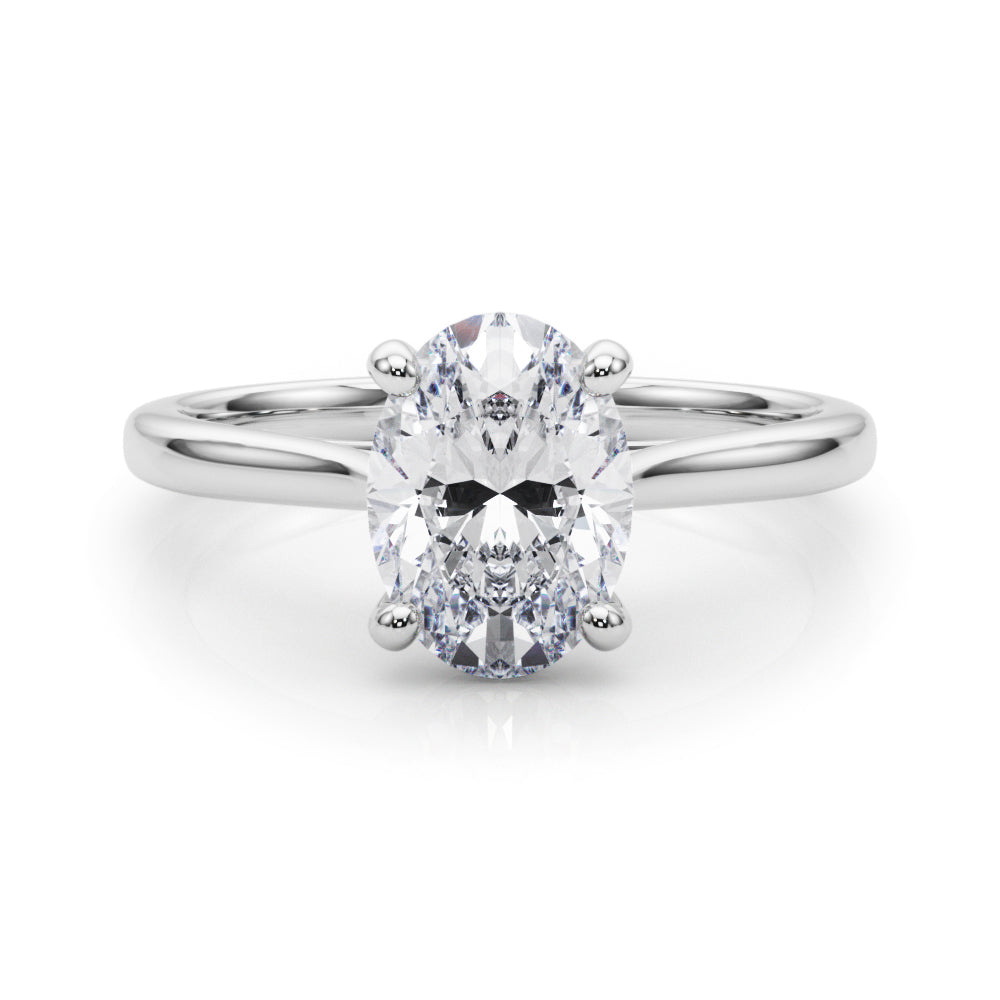 KohinoorGems 2.00Ct Oval Solitaire Engagement Rings In 14K Solid Gold Women Jewelry