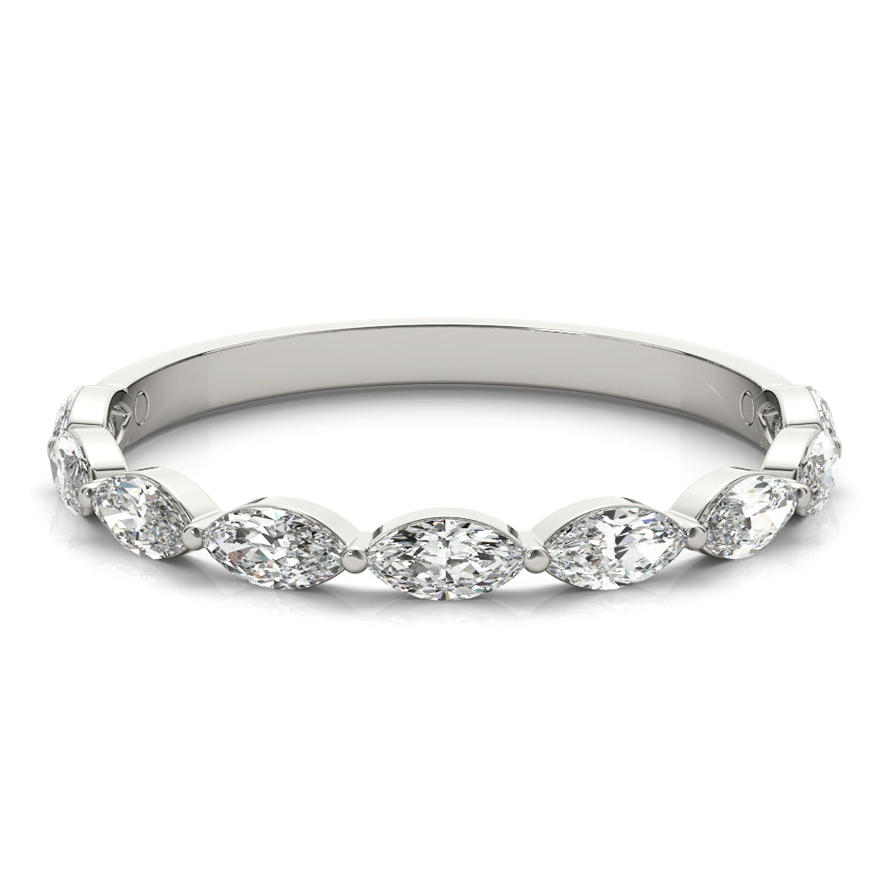 5/8 Ct Brilliant Cut Marquise FG/VVS1 Diamond Wedding Band In 14K Gold