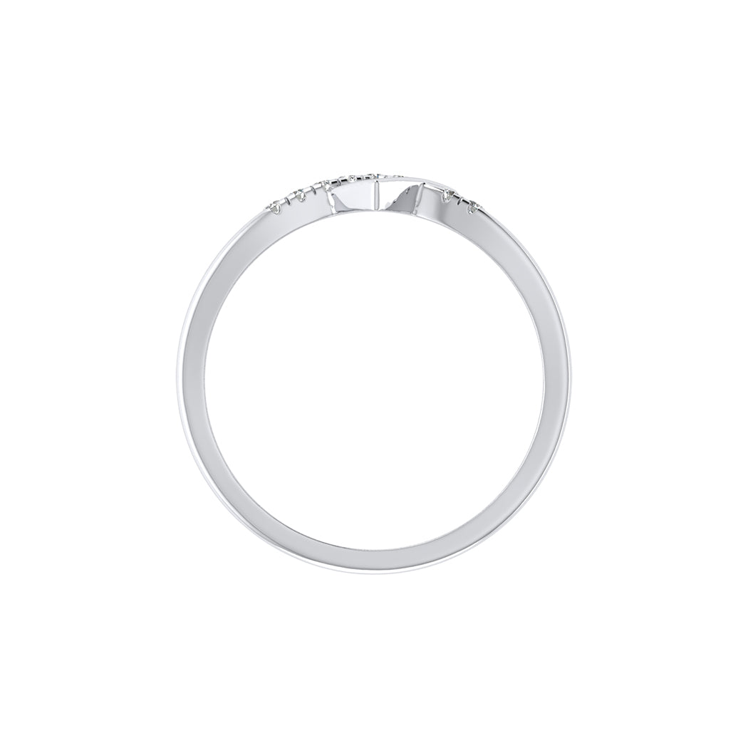 0.07Ct Diamond 14K Gold Wedding Engagement Band Women Jewelry