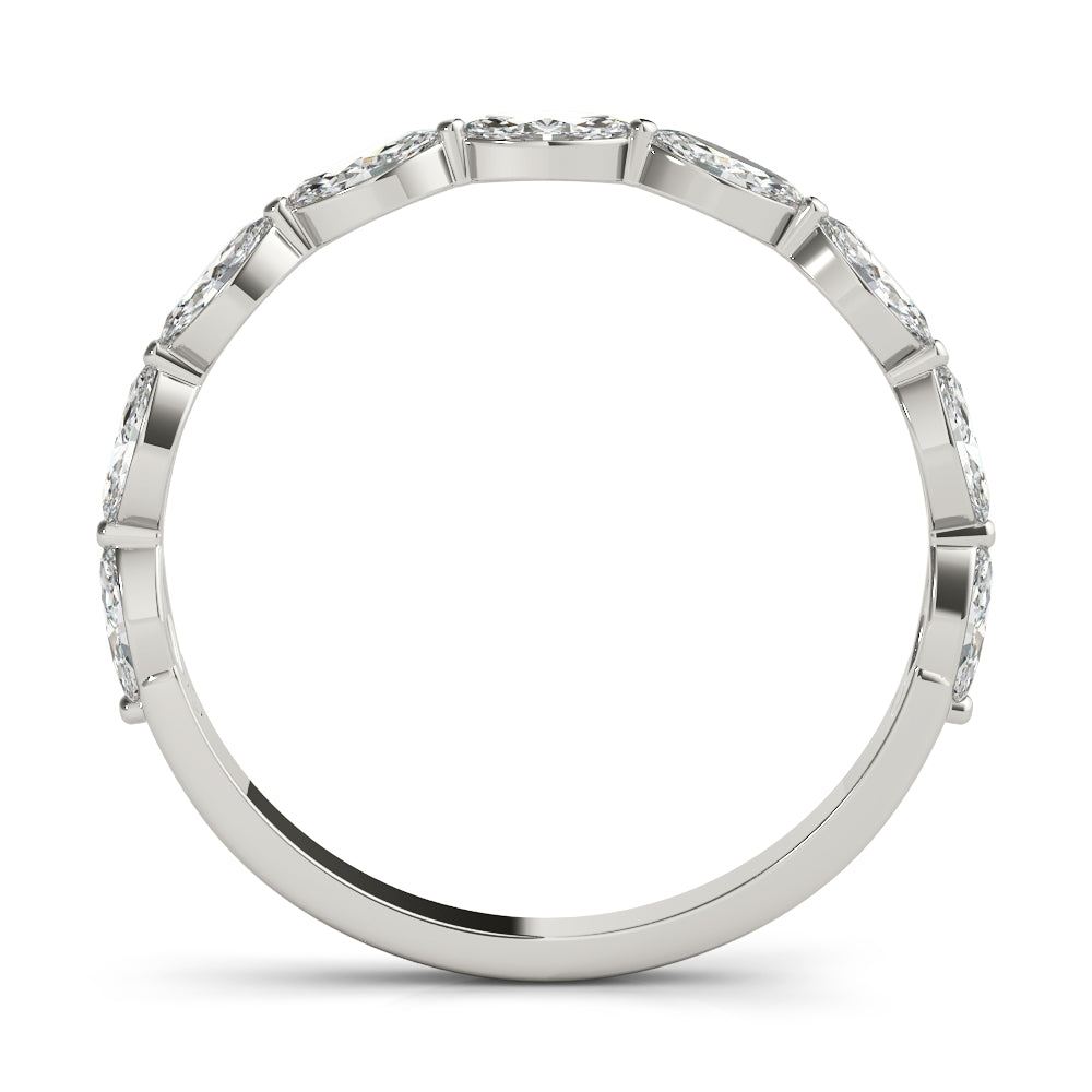 5/8 Ct Brilliant Cut Marquise FG/VVS1 Diamond Wedding Band In 14K Gold