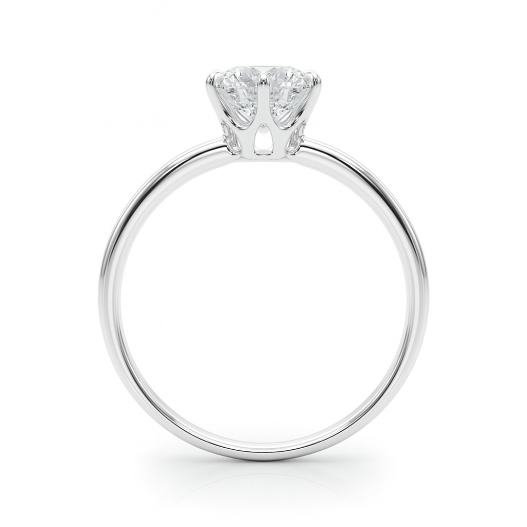 Classic 0.33 Ct Round Diamond Solitaire Ring in 14K Gold