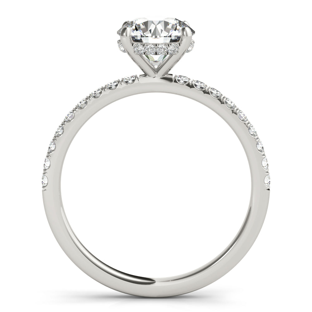 Engagement Solitaire Ring 0.75 Ct Diamond Wedding Ring In 14K Rose White & Yellow Gold