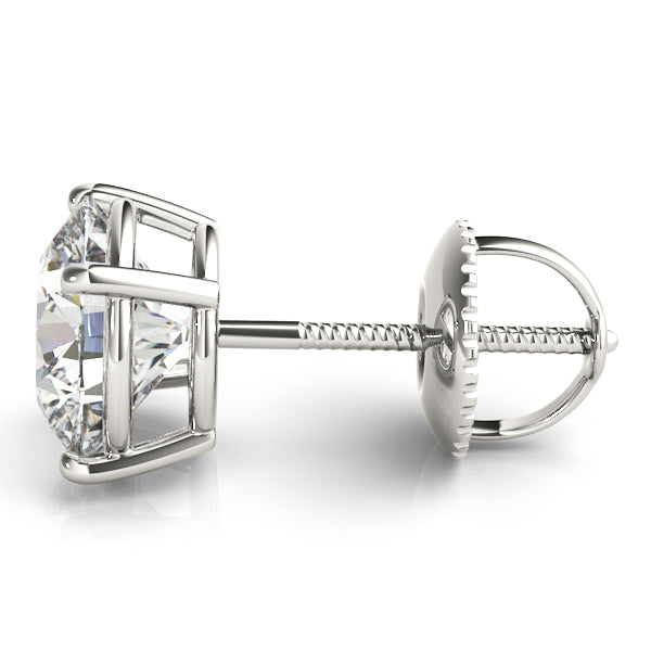 0.50CT Lab Grown Diamond Stud Earrings 14K Gold Screw Back Jewelry