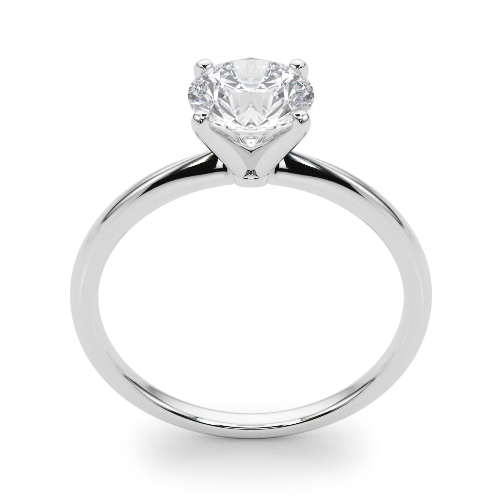 0.50Ct D/VVS1 Moissanite Solitaire Engagement Rings In 14K Gold