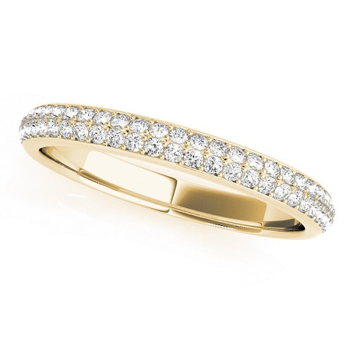 1/4 Carat Diamond Wedding Band in 10K Solid Yellow Gold Women Jewelry
