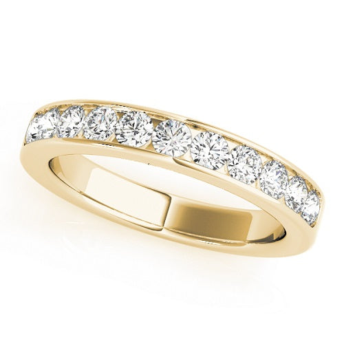 1/3 Carat Round Diamond Women Jewelry 14K Yellow Gold Wedding Band