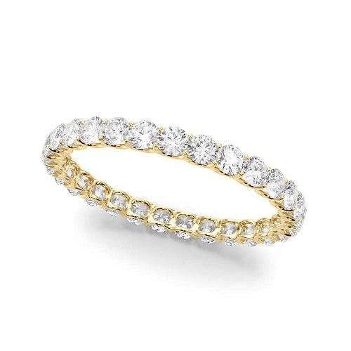 Eternity Wedding Band 1.00 Carat Round Diamond In 14K Yellow Gold