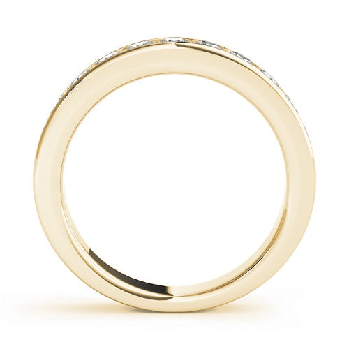 1/3 Carat Round Diamond Women Jewelry 14K Yellow Gold Wedding Band