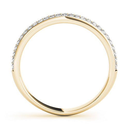 1/4 Carat Diamond Wedding Band in 10K Solid Yellow Gold Women Jewelry