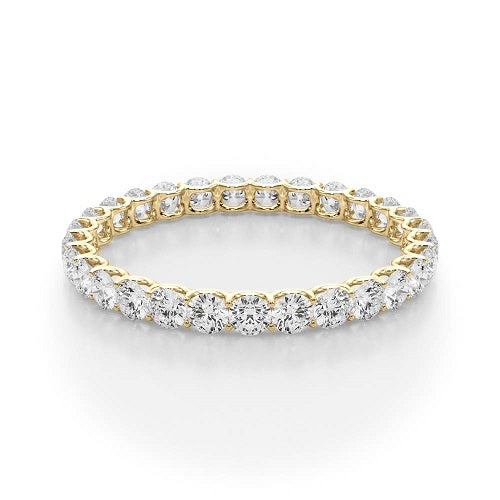 Eternity Wedding Band 1.00 Carat Round Diamond In 14K Yellow Gold