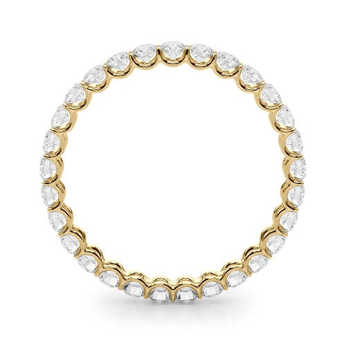 Eternity Wedding Band 1.00 Carat Round Diamond In 14K Yellow Gold