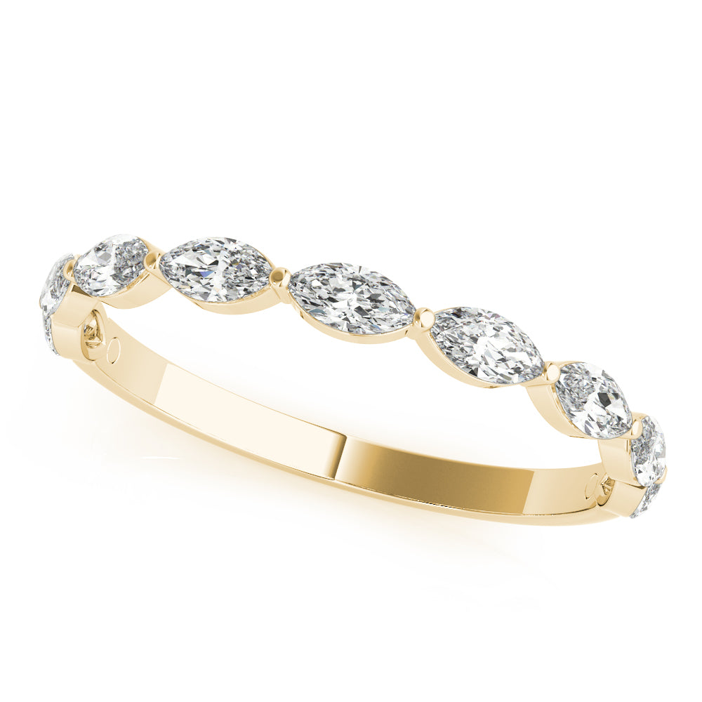 5/8 Ct Brilliant Cut Marquise FG/VVS1 Diamond Wedding Band In 14K Gold