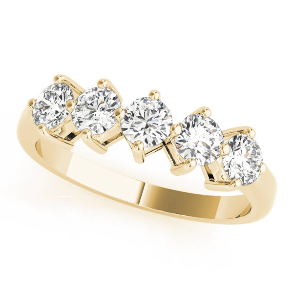 0.75CT Brilliant Diamond Wedding Band In 14K Solid Gold