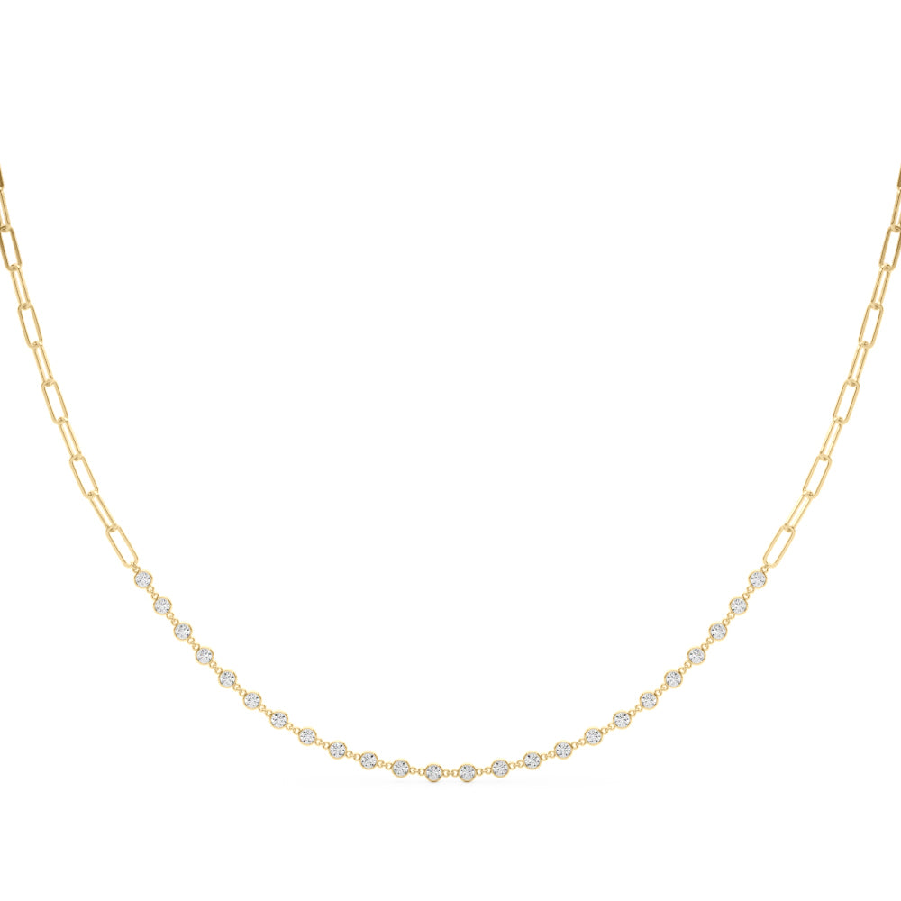 1.45 Ct Brilliant Diamond NECKLACE In 14K Gold
