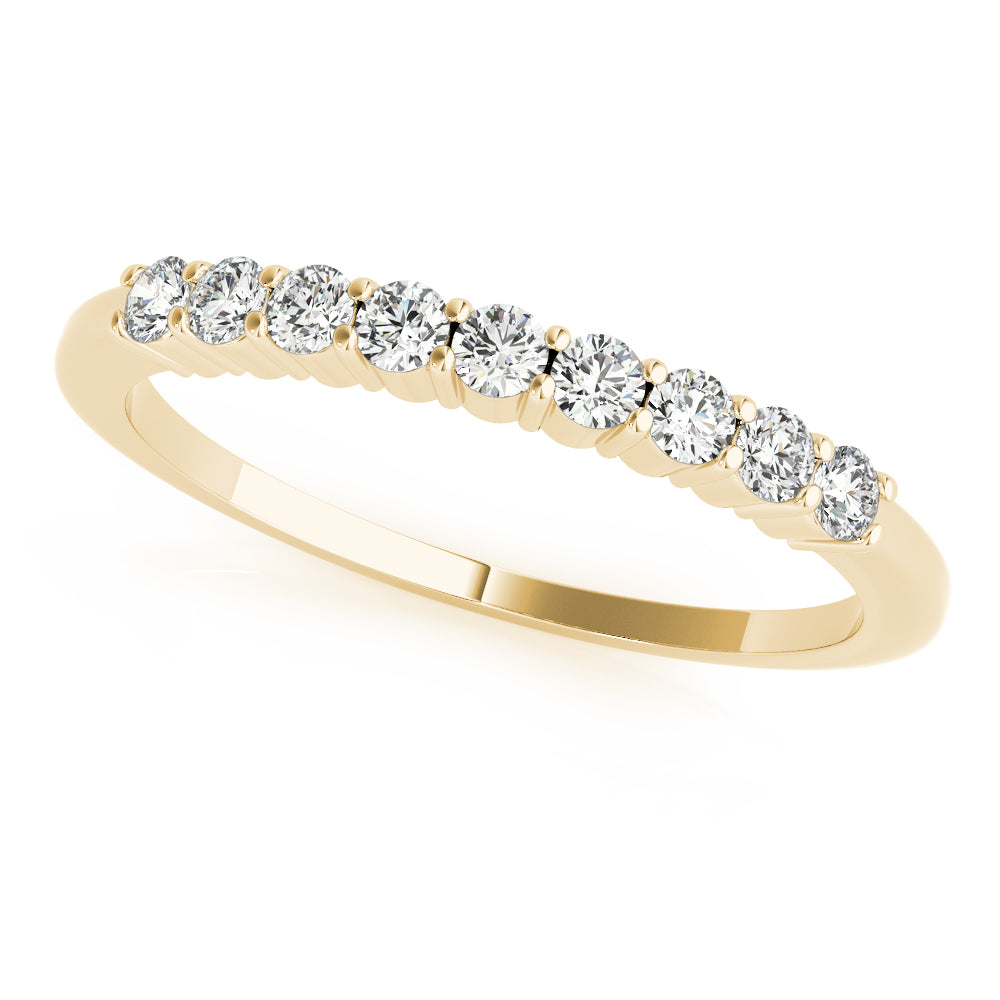 0.25 Ct  FG/VVS1 Round Diamond Wedding Band In 14K Gold