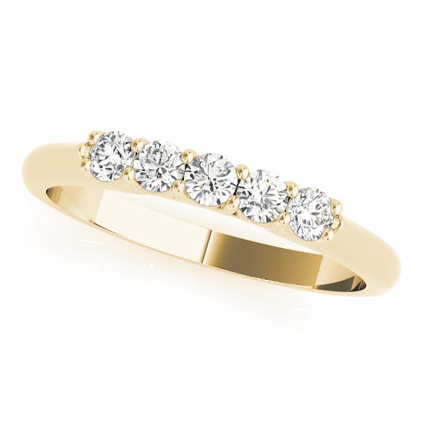 0.30Ct Brilliant Diamond Wedding Band 14K Solid Gold