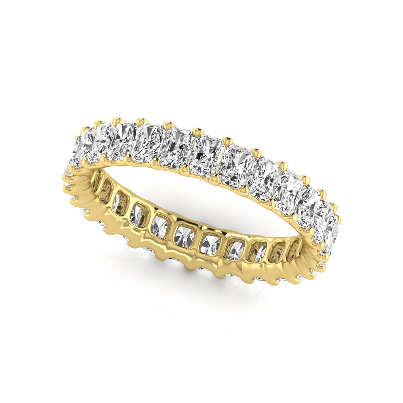 2.50 Ct Radiant Cut Lab Grown Diamond Eternity Band in 14K Gold – Full Eternity Design