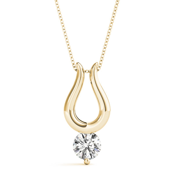 Necklace Chain Pendant 0.25 CT Brilliant Diamond 10K Solid Gold Silver Chain