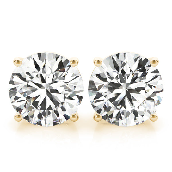 0.75CT Lab Grown Diamond Stud Earrings 14K Gold Screw Back Jewelry