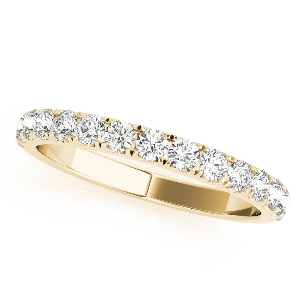0.25 Ct Diamond Split Prong Wedding Band In 14K Gold Women Jewelry