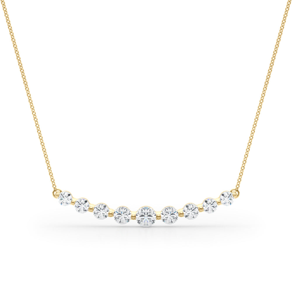 0.50 Ct Diamond Pendant Chain Necklace In 14K Gold