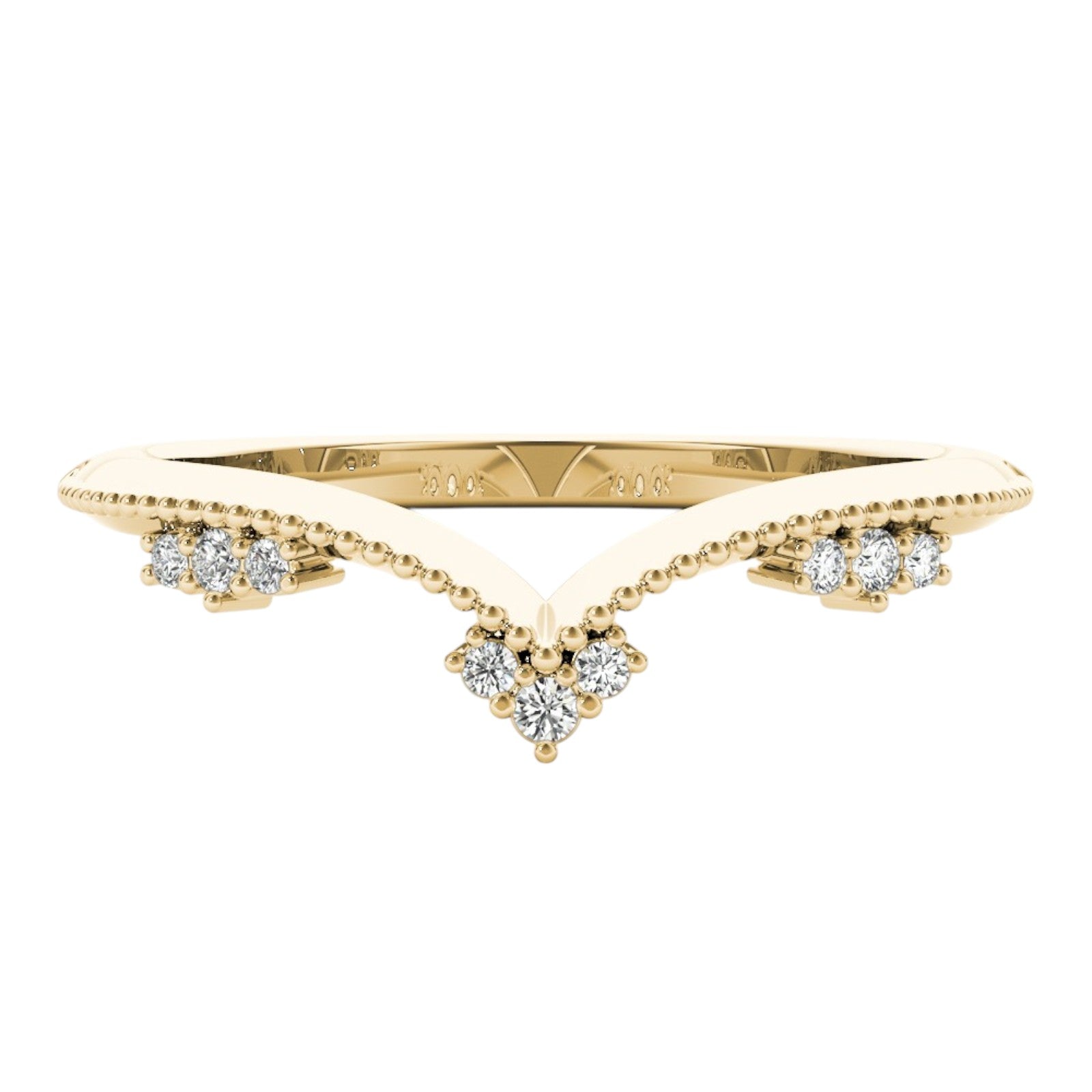 10K Gold 0.06 Ct Diamond Wedding Band